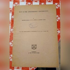 Vintage Psychology Journal Page Circa 1918 **RARE** Cambridge Press